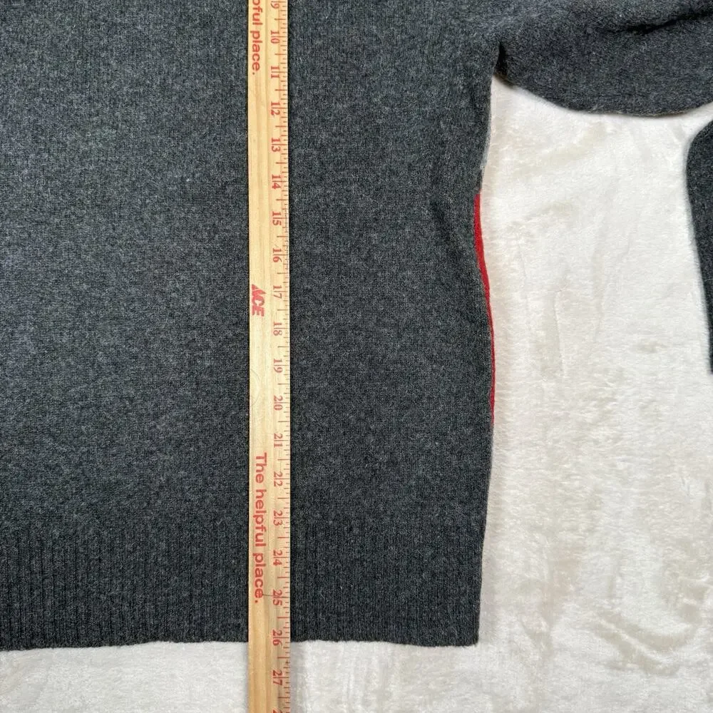 VTG J Crew Argyle Pattern V Neck Lambswool Knit Sweater Men's Size Large Y2K